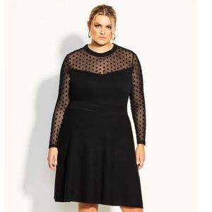 Spot Sweater Dress By City Chic